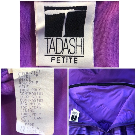 Tadashi Shoji Vintage Purple Ruffle Strapless Gown - Picture 8 of 8